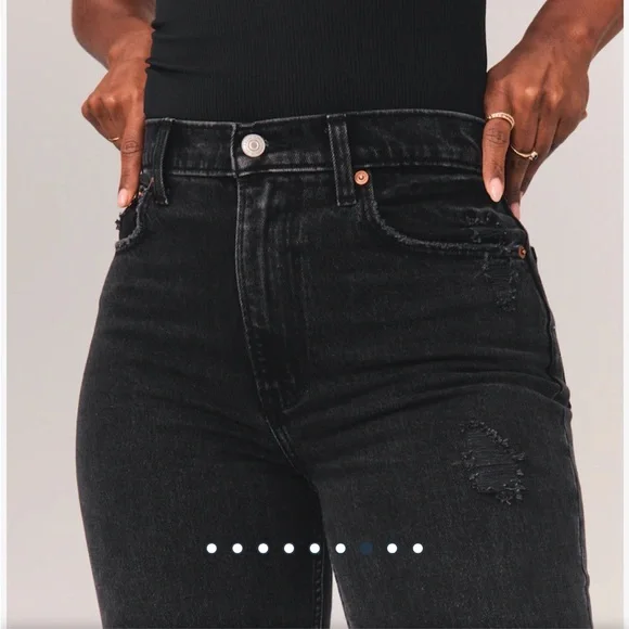 A&F Vintage Stretch Denim - Curve Love Ultra High Rise 90s Straight /size: 28/6S - Picture 2 of 9